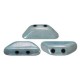 Cuentas de vidrio Tinos® par Puca® - Opaque Blue Ceramic Look 03000/14464